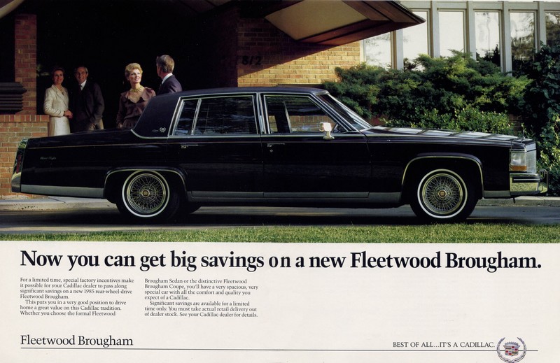 1985 Cadillac Fleetwood Brougham Folder Page 1